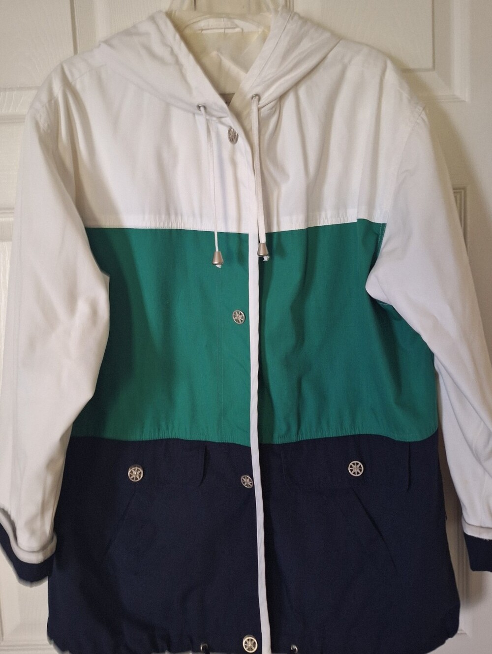 VTG Izzy Color Block Oversized Rain Jacket